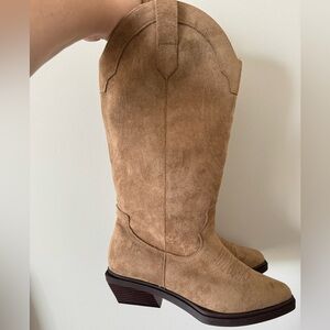 ASOS Wide Tan Cowboy Boots - 10W